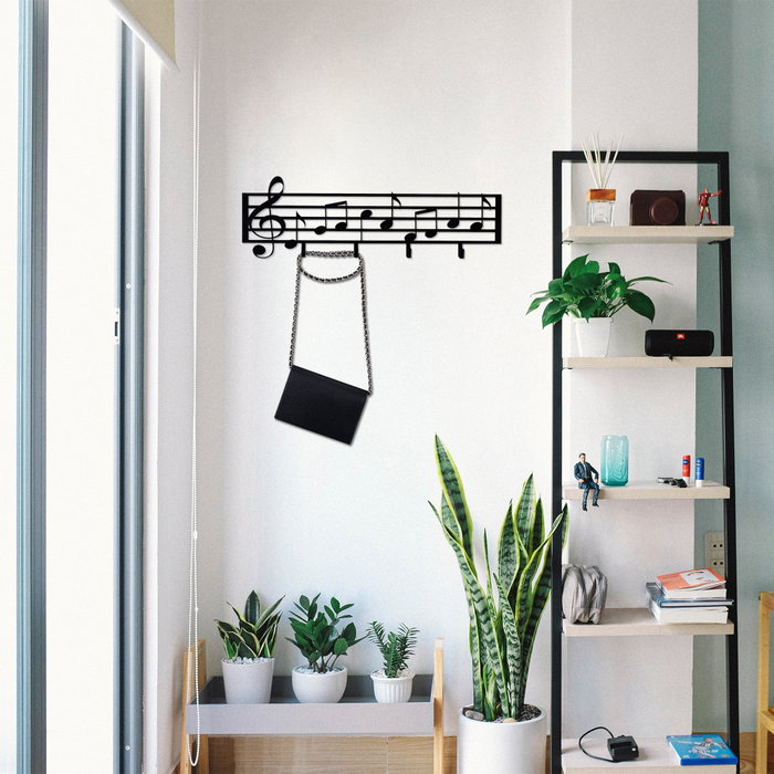 Wallity Gancho de pared de metal negro Wallity Gancho de pared de metal negro